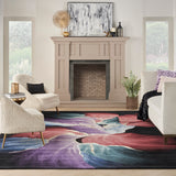 nourison prismatic prs34 black rug