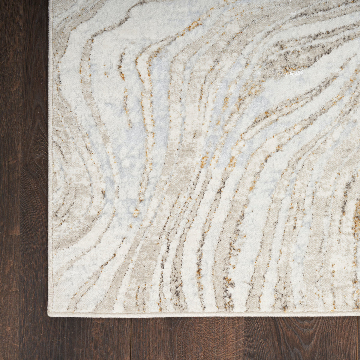 nourison glitz glz22 grey gold rug