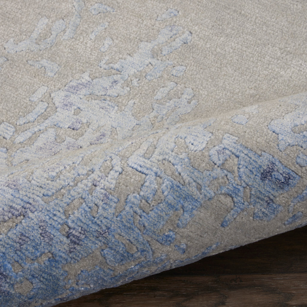 nourison silk shadows sha18 grey blue rug