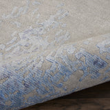 nourison silk shadows sha18 grey blue rug