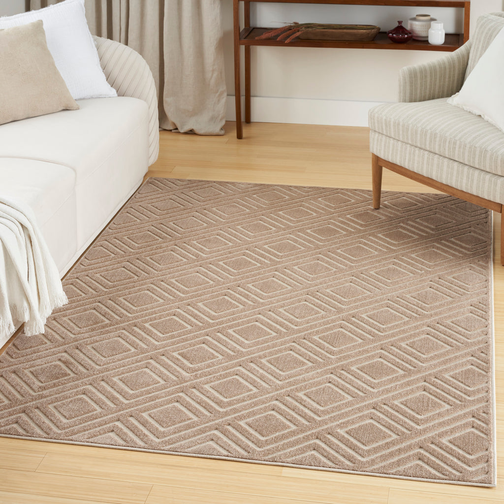 nourison care free caf03 brown rug