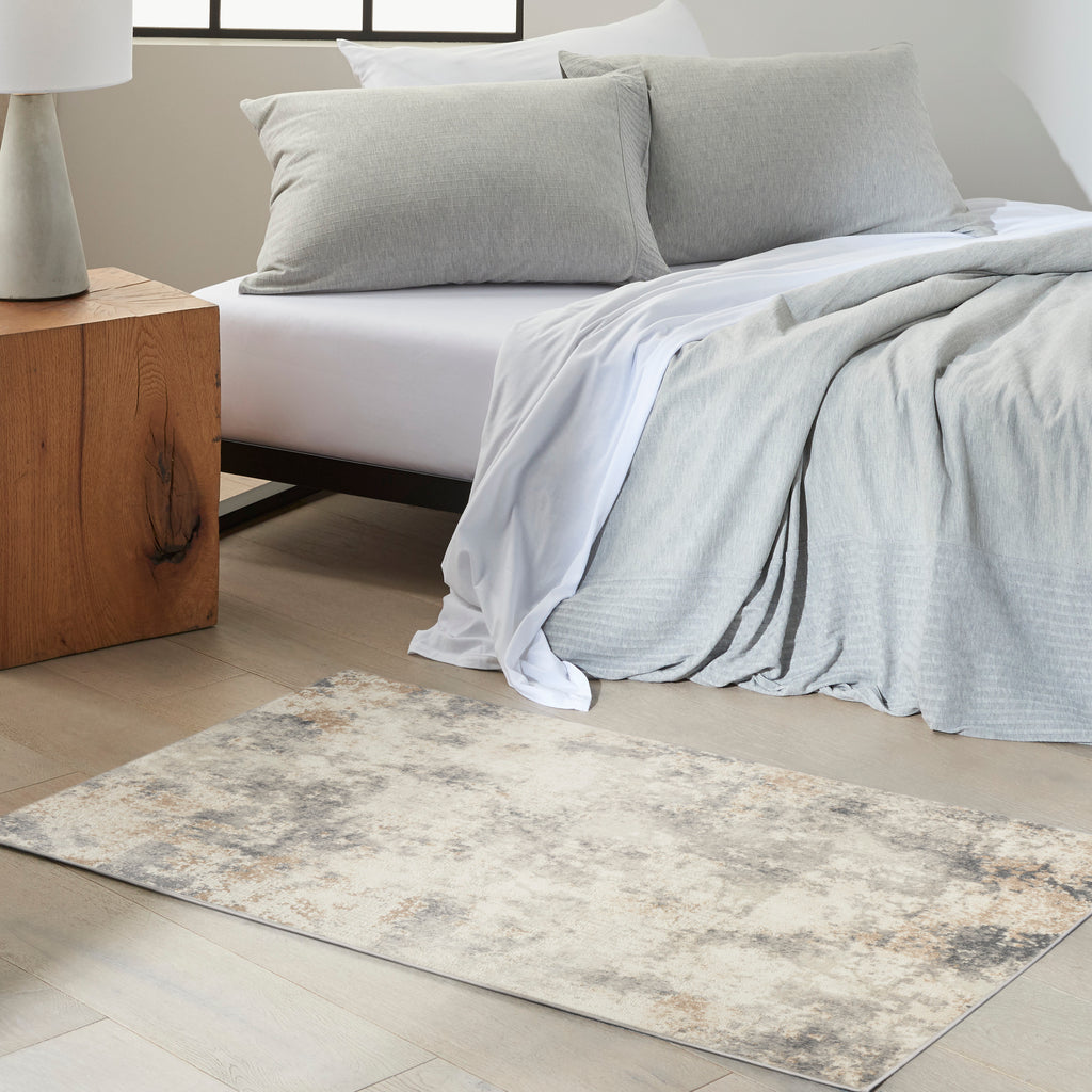 nourison ck005 enchanting ech07 ivory grey rug