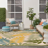 nourison aloha alh18 green multicolor rug
