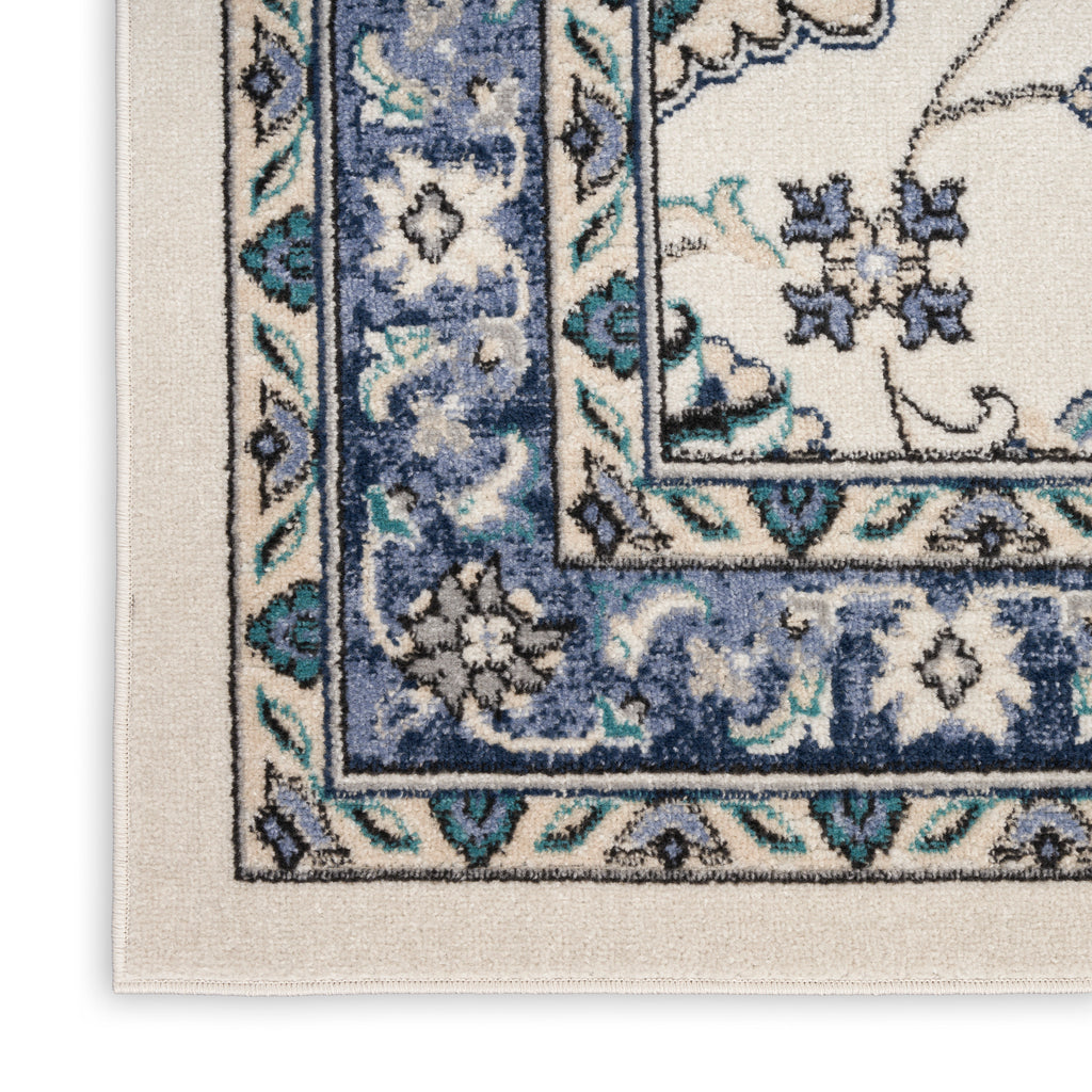 nourison nourison essentials nre05 ivory blue rug