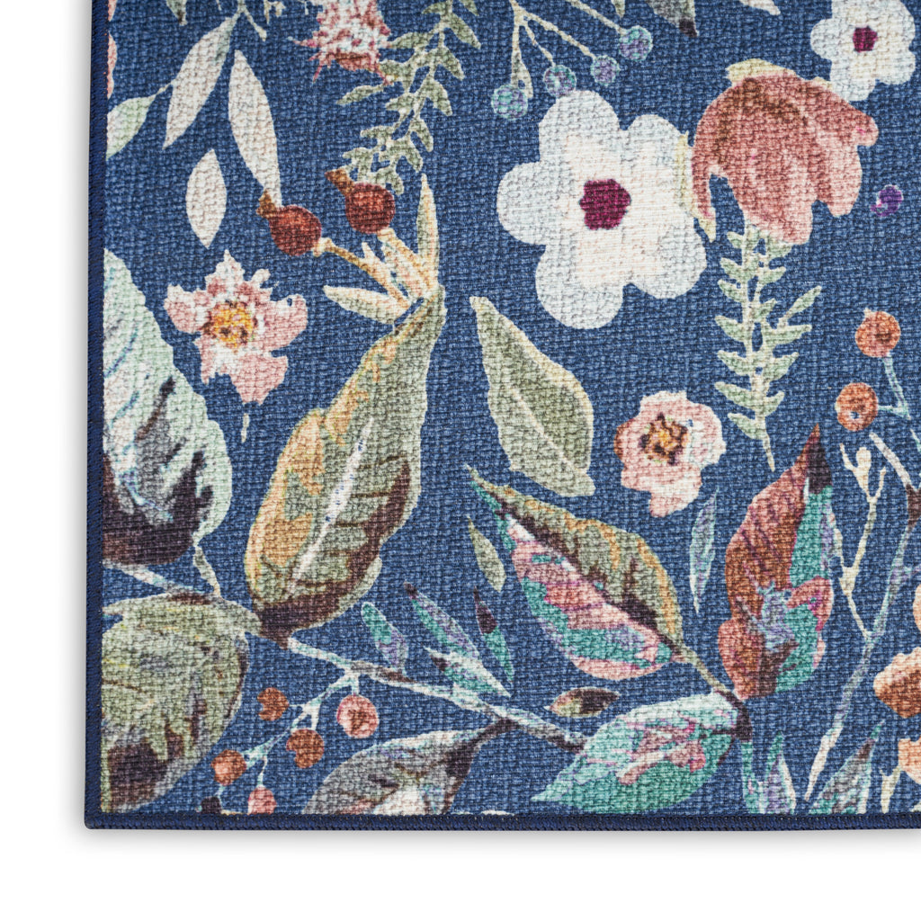 nourison nourison washables nwb01 navy multicolor rug