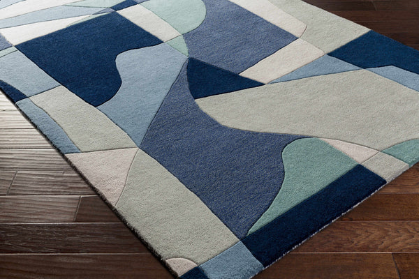 Hauteloom Crawfordsville CRAW Navy Hand Tufted Wool Rug