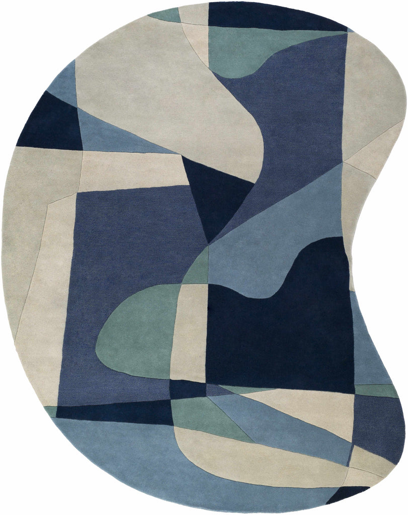 Hauteloom Crawfordsville CRAW Navy Hand Tufted Wool Rug