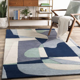 Hauteloom Crawfordsville CRAW Navy Hand Tufted Wool Rug