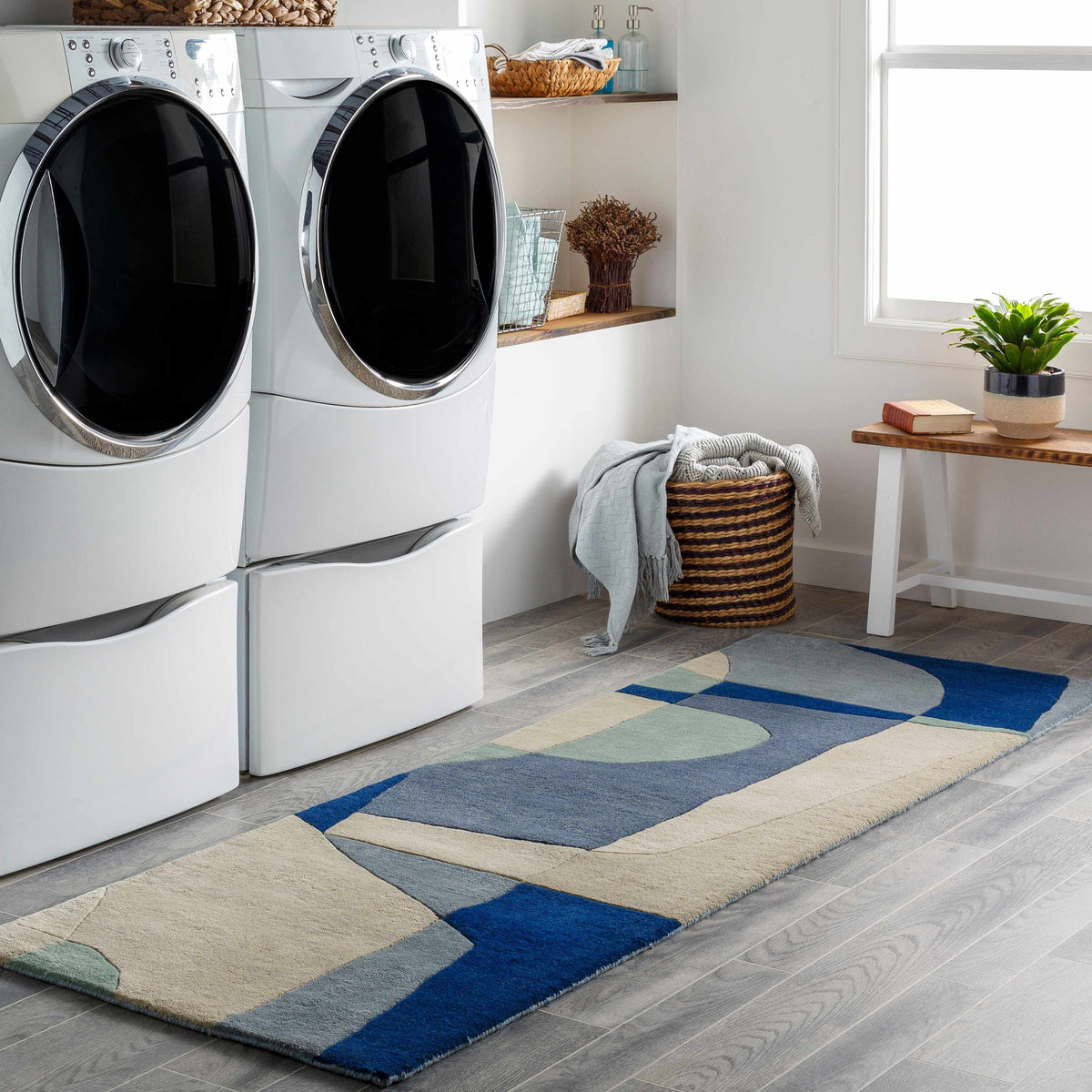 Hauteloom Crawfordsville CRAW Navy Hand Tufted Wool Rug