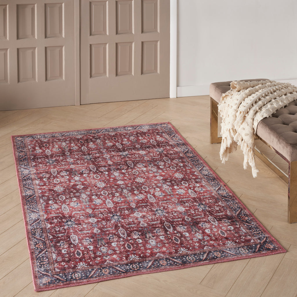 nourison grand washables grw06 brick ivory rug