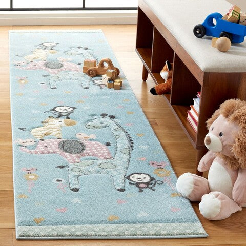 safavieh clearance carousel kids crk120k blue rug