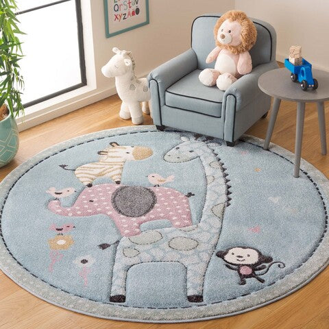 safavieh clearance carousel kids crk120k blue rug