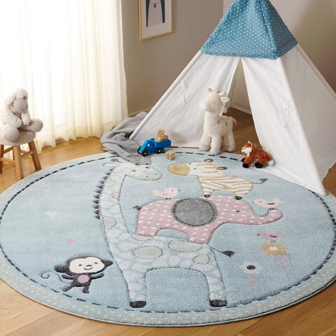 safavieh clearance carousel kids crk120k blue rug