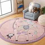 safavieh clearance carousel kids crk120u blush pink rug