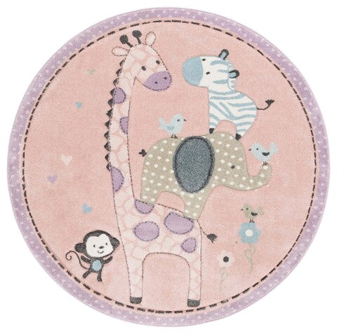 safavieh clearance carousel kids crk120u blush pink rug