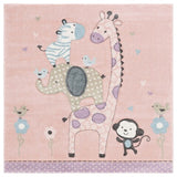 safavieh clearance carousel kids crk120u blush pink rug