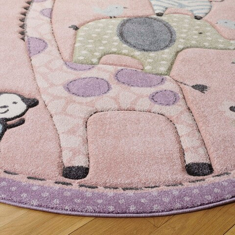 safavieh clearance carousel kids crk120u blush pink rug