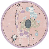 safavieh clearance carousel kids crk120u blush pink rug