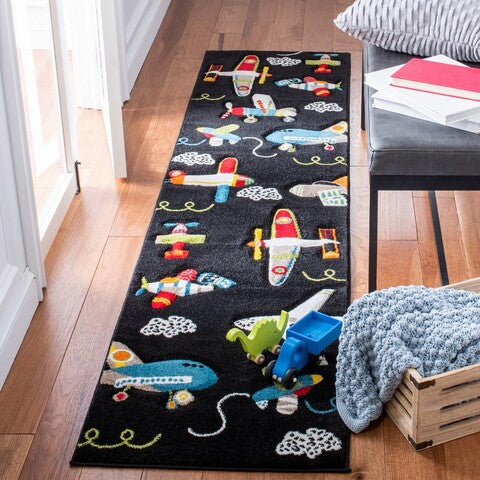 safavieh clearance carousel kids crk167z black rug