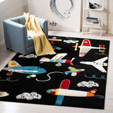 safavieh clearance carousel kids crk167z black rug