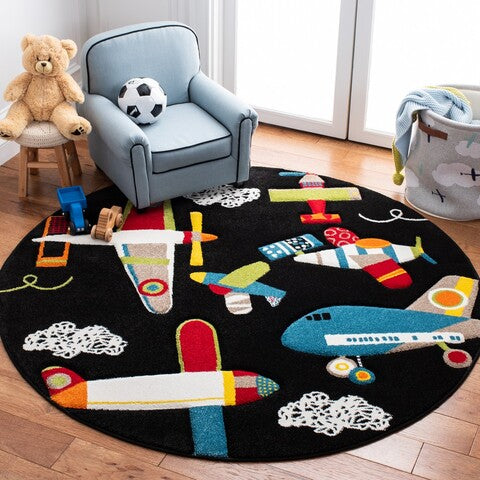 safavieh clearance carousel kids crk167z black rug