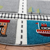 safavieh clearance carousel kids crk192f grey rug