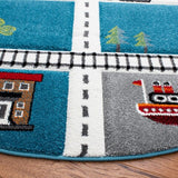 safavieh clearance carousel kids crk192k turquoise rug