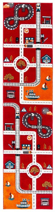 safavieh clearance carousel kids crk192q red rug
