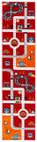 safavieh clearance carousel kids crk192q red rug