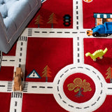 safavieh clearance carousel kids crk192q red rug