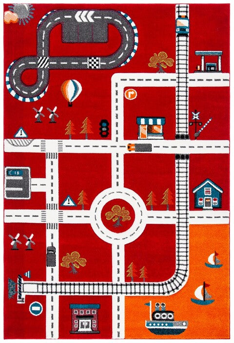 safavieh clearance carousel kids crk192q red rug