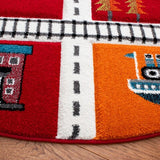 safavieh clearance carousel kids crk192q red rug