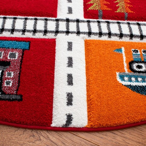 safavieh clearance carousel kids crk192q red rug