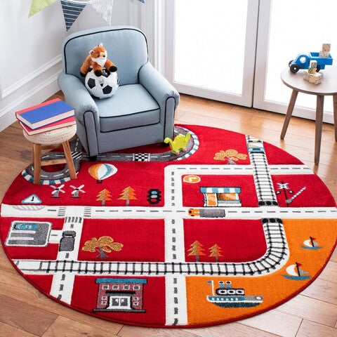 safavieh clearance carousel kids crk192q red rug