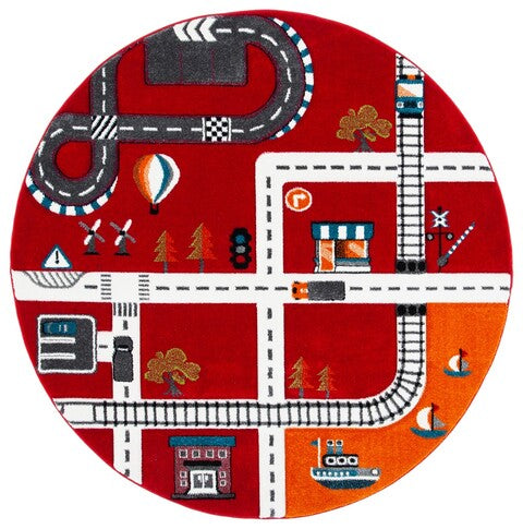 safavieh clearance carousel kids crk192q red rug