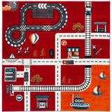 safavieh clearance carousel kids crk192q red rug