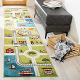 safavieh clearance carousel kids crk192y green rug