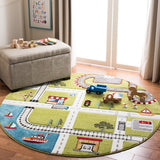 safavieh clearance carousel kids crk192y green rug