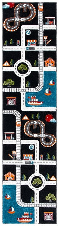 safavieh clearance carousel kids crk192z black rug