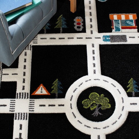 safavieh clearance carousel kids crk192z black rug