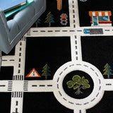 safavieh clearance carousel kids crk192z black rug