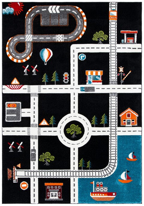 safavieh clearance carousel kids crk192z black rug
