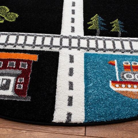 safavieh clearance carousel kids crk192z black rug