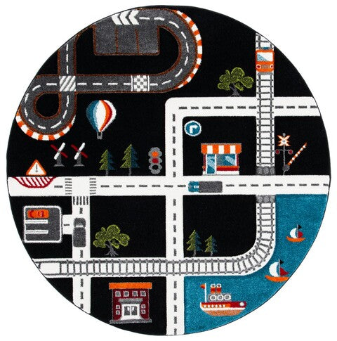 safavieh clearance carousel kids crk192z black rug