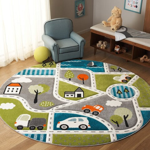 safavieh clearance carousel kids crk193y green rug