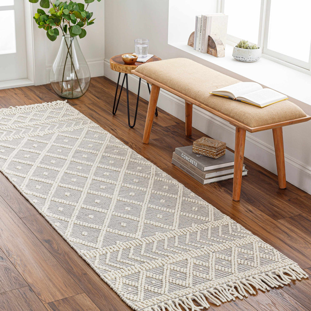 Hauteloom Cromford CROMF Ivory Woven/Flatwoven Cotton Rug
