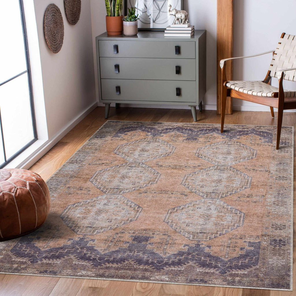 Hauteloom Carrabelle CRRB Navy Machine Made Chenille-Polyester Rug