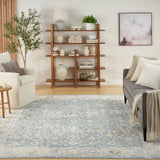 nourison astra machine washable asw16 teal beige rug
