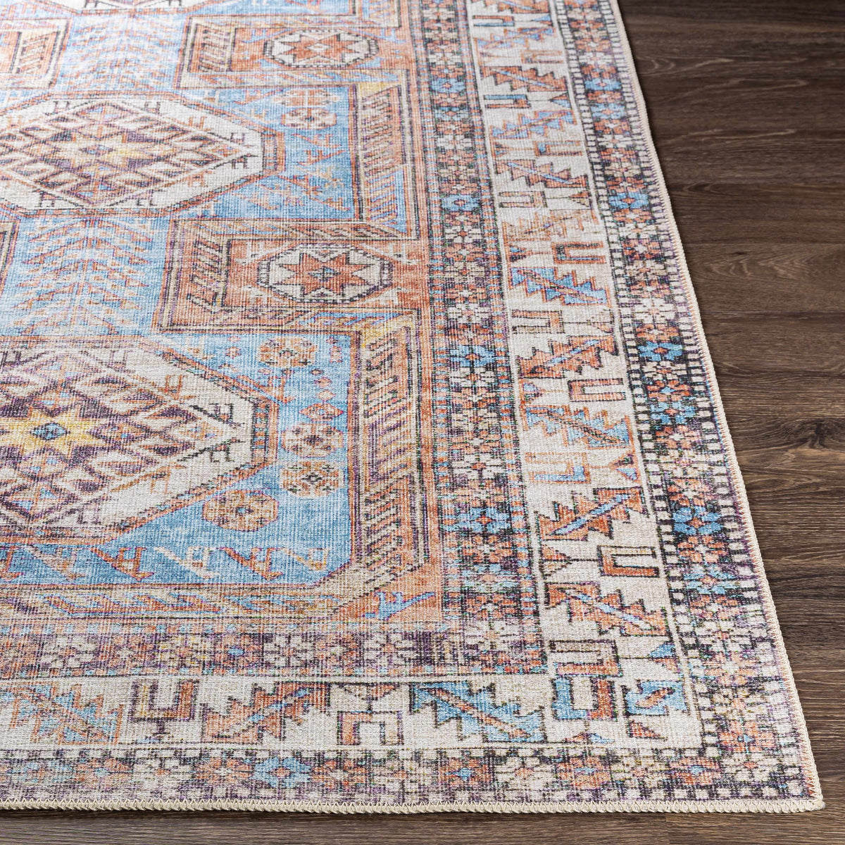 Hauteloom Croy CRYFE Coral Machine Made Chenille-Polyester Rug