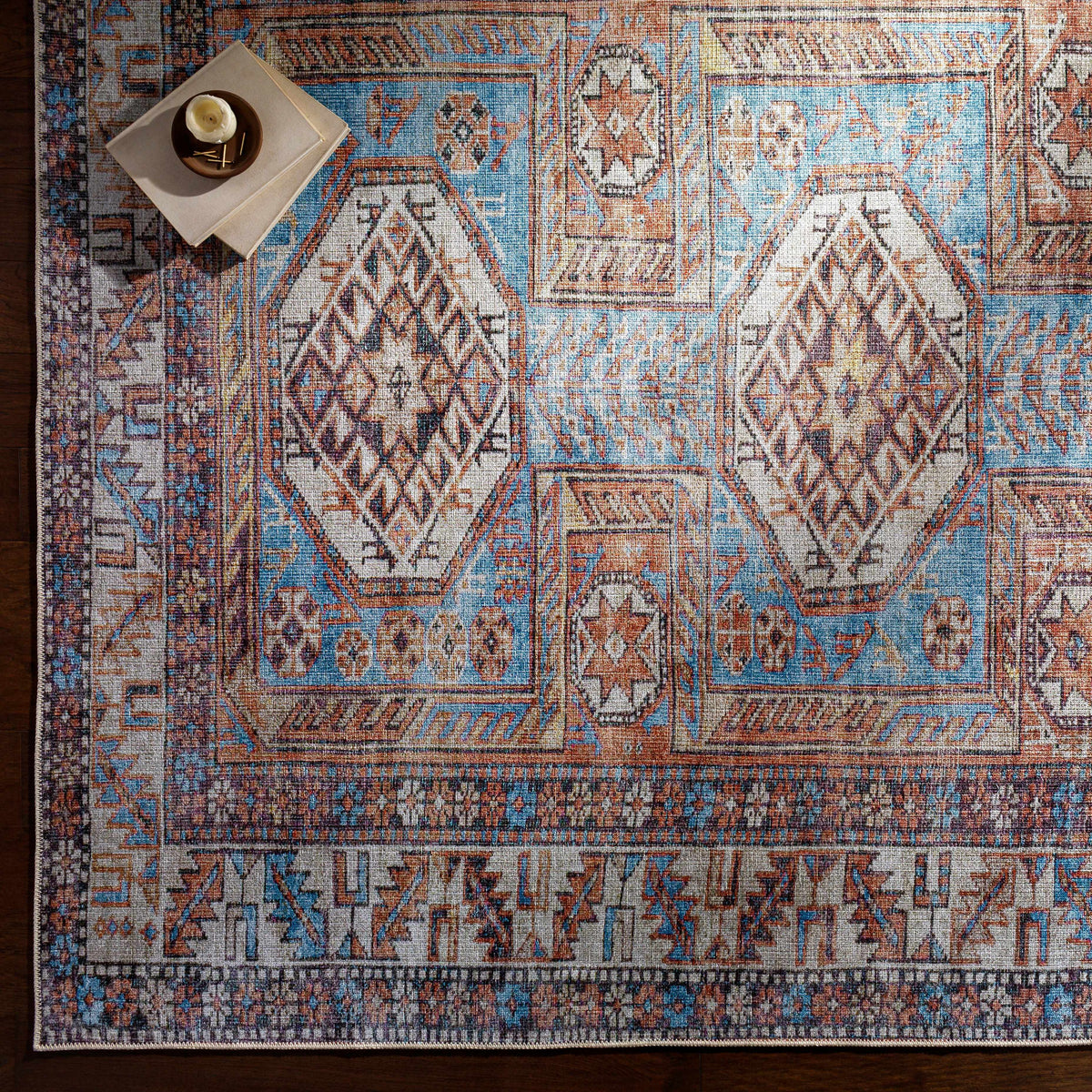 Hauteloom Croy CRYFE Coral Machine Made Chenille-Polyester Rug